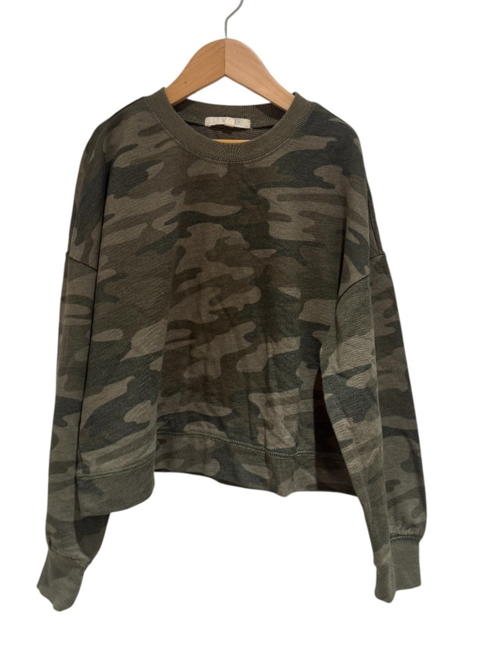 Z-SUPPLY green camouflage boxy lightweight sweatshirt - size 7/8